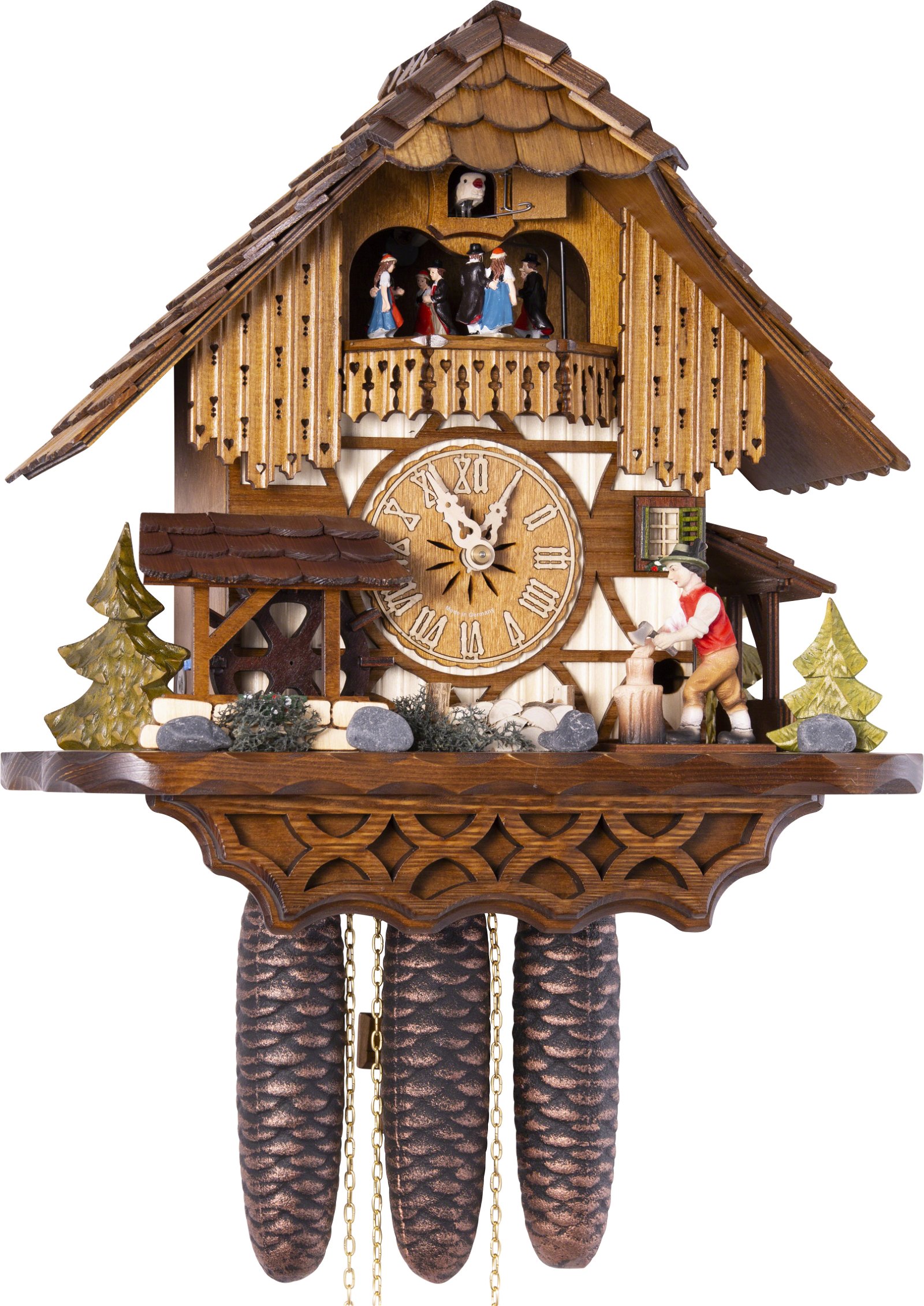 Cuckoo Clock 8-day-movement Chalet-Style 35cm by Hekas