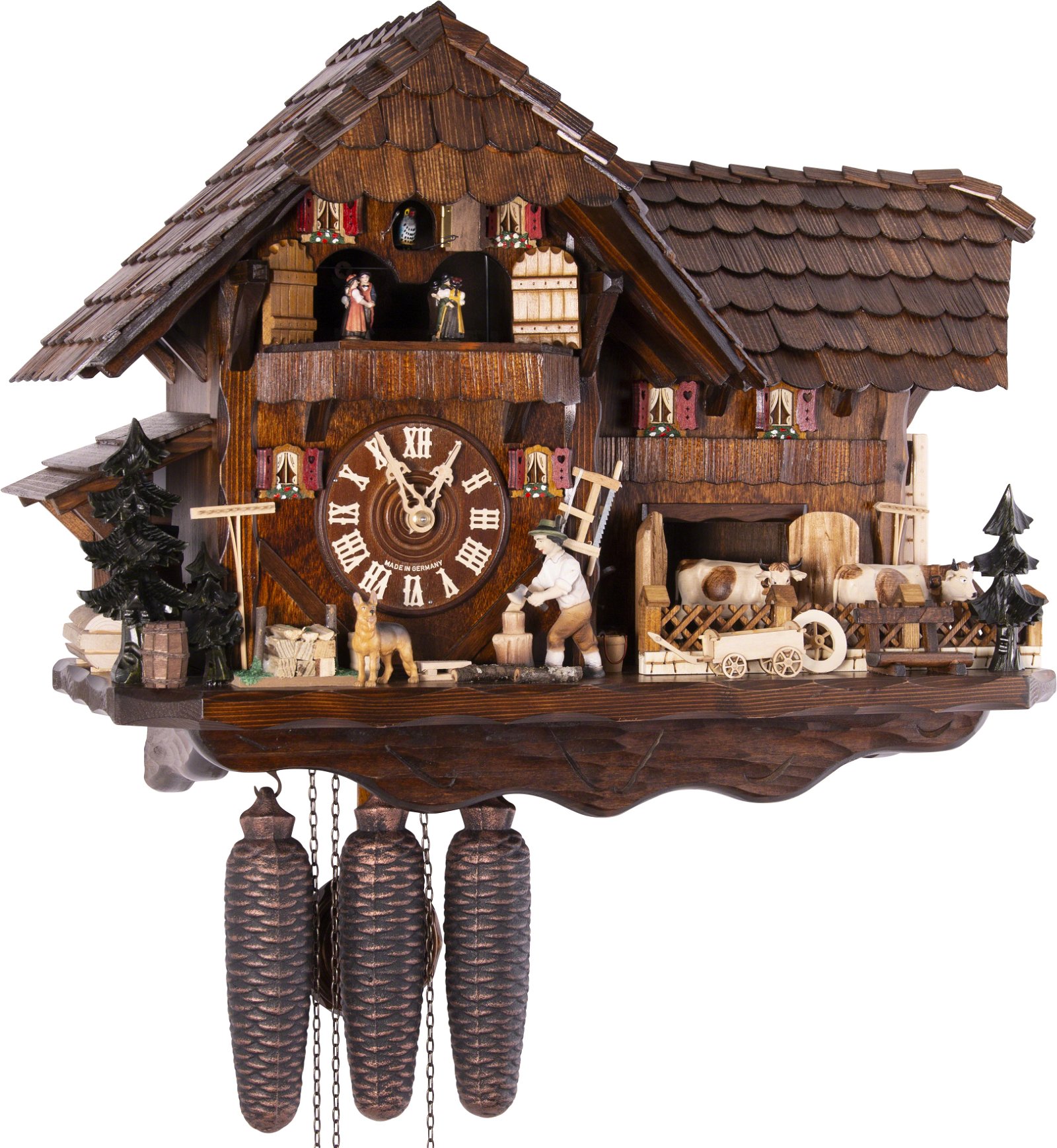 Cuckoo Clock 8-day-movement Chalet-Style 38cm by August Schwer
