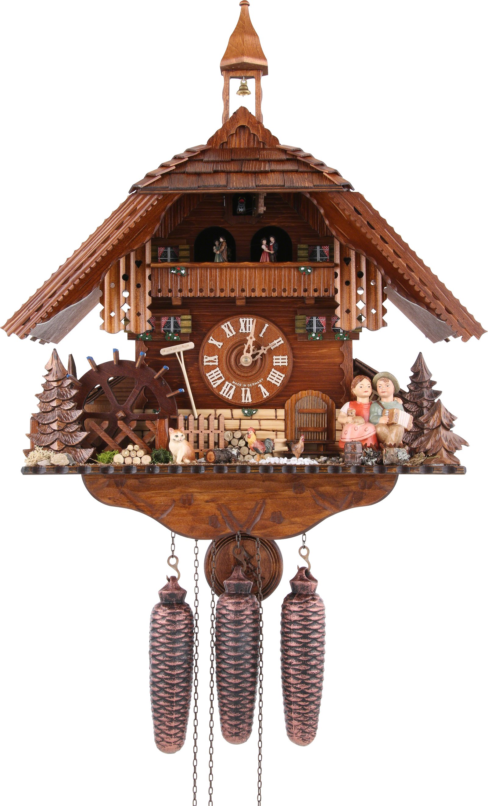 Cuckoo Clock 8-day-movement Chalet-Style 41cm by August Schwer