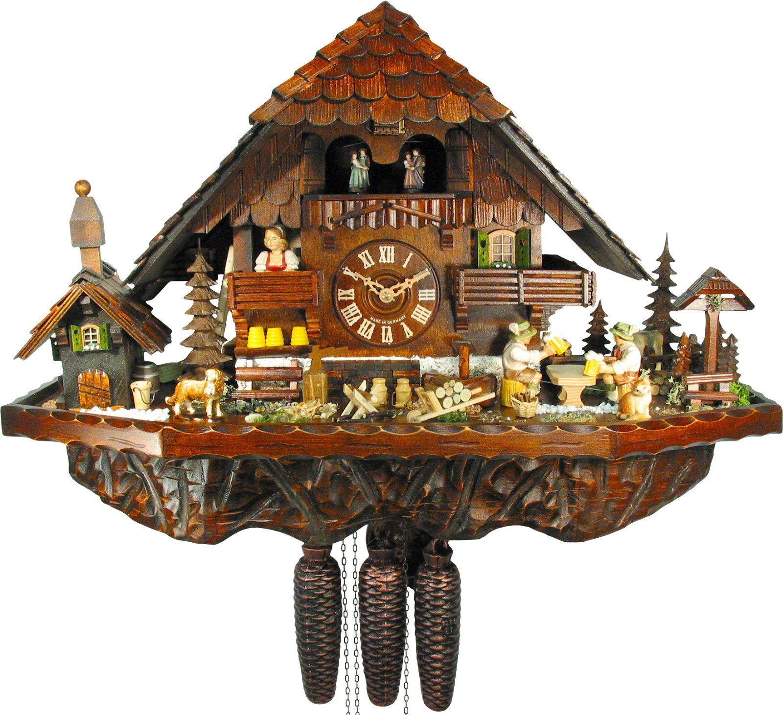 Cuckoo Clock 8-day-movement Chalet-Style 42cm by August Schwer