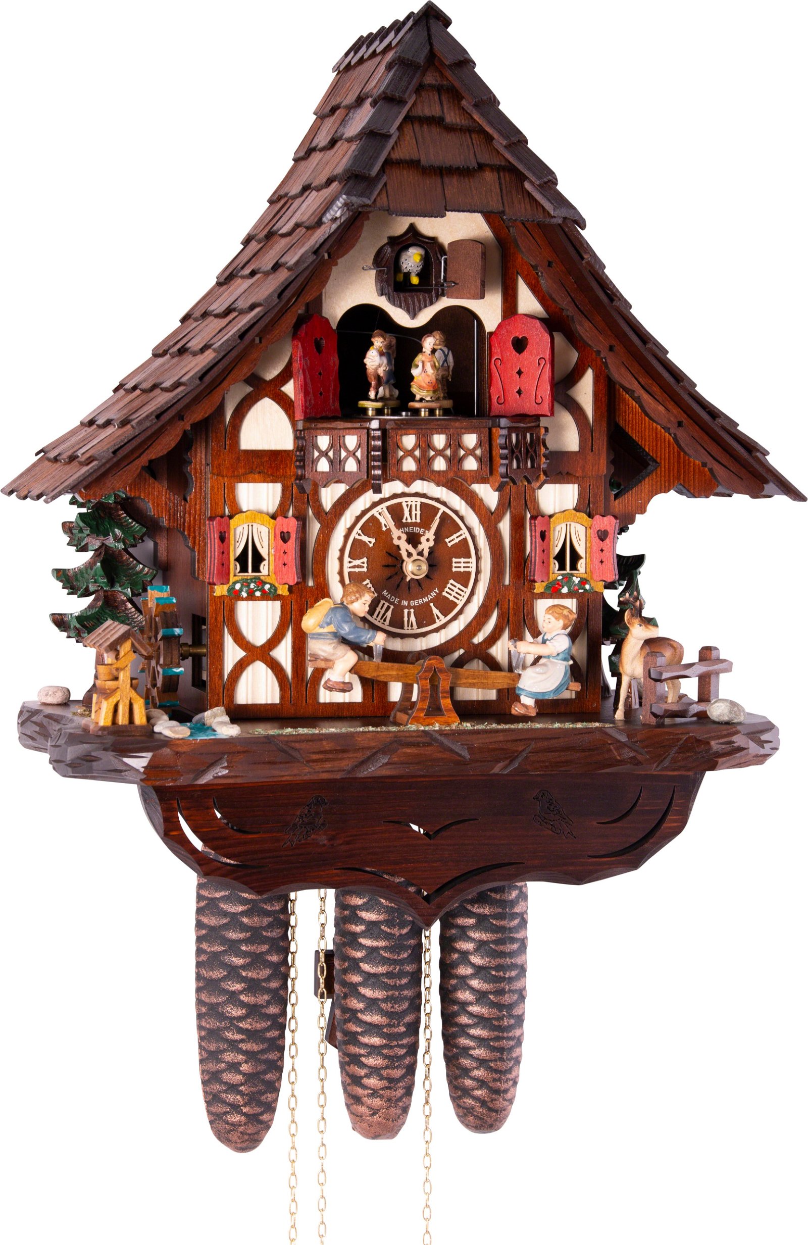 Cuckoo Clock 8-day-movement Chalet-Style 44cm by Anton Schneider