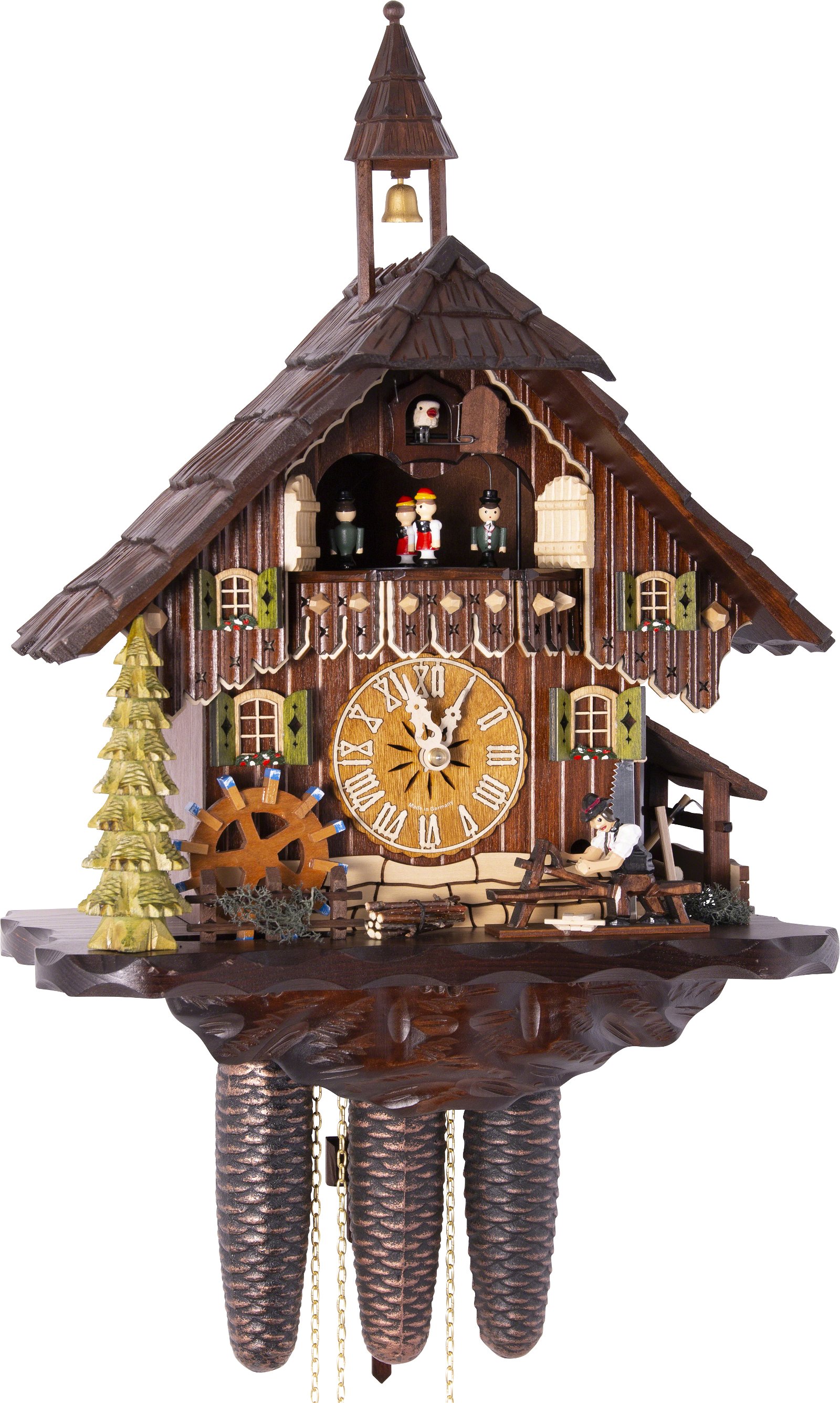 Cuckoo Clock 8-day-movement Chalet-Style 44cm by Hekas