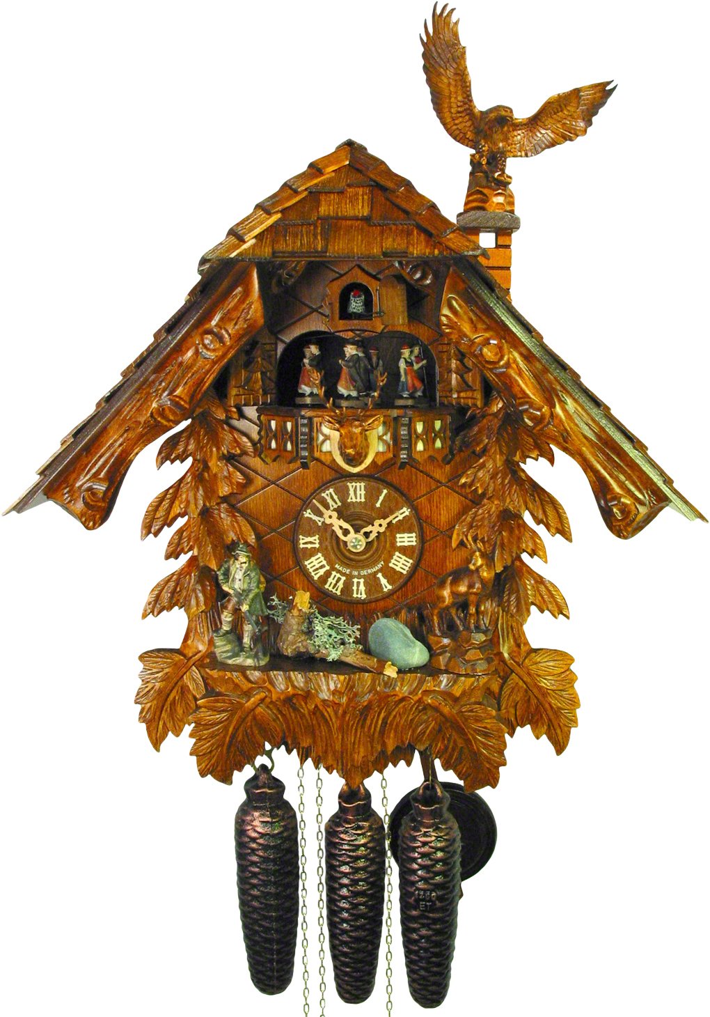 Cuckoo Clock 8-day-movement Chalet-Style 50cm by August Schwer