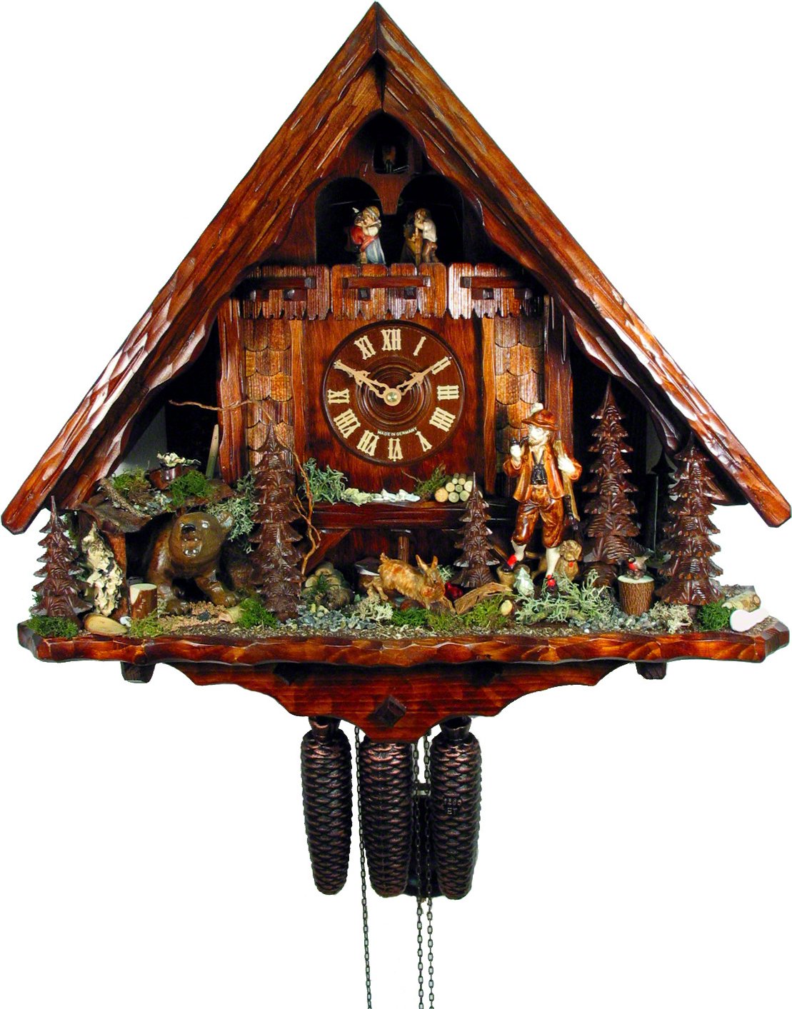Cuckoo Clock 8-day-movement Chalet-Style 54cm by August Schwer