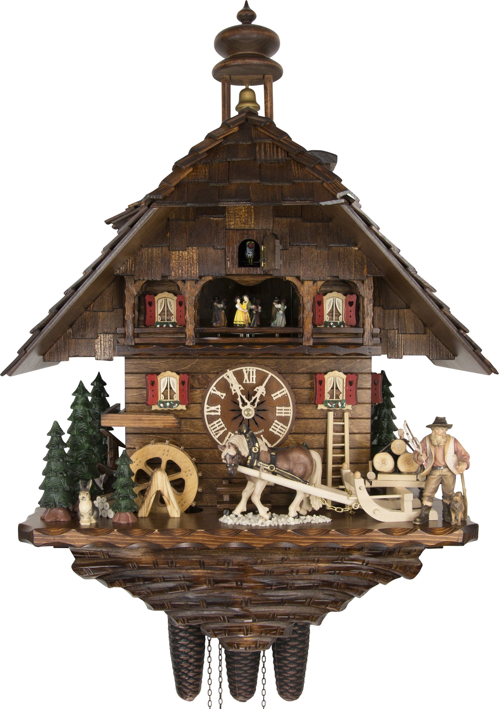 Cuckoo Clock 8-day-movement Chalet-Style 68cm by August Schwer