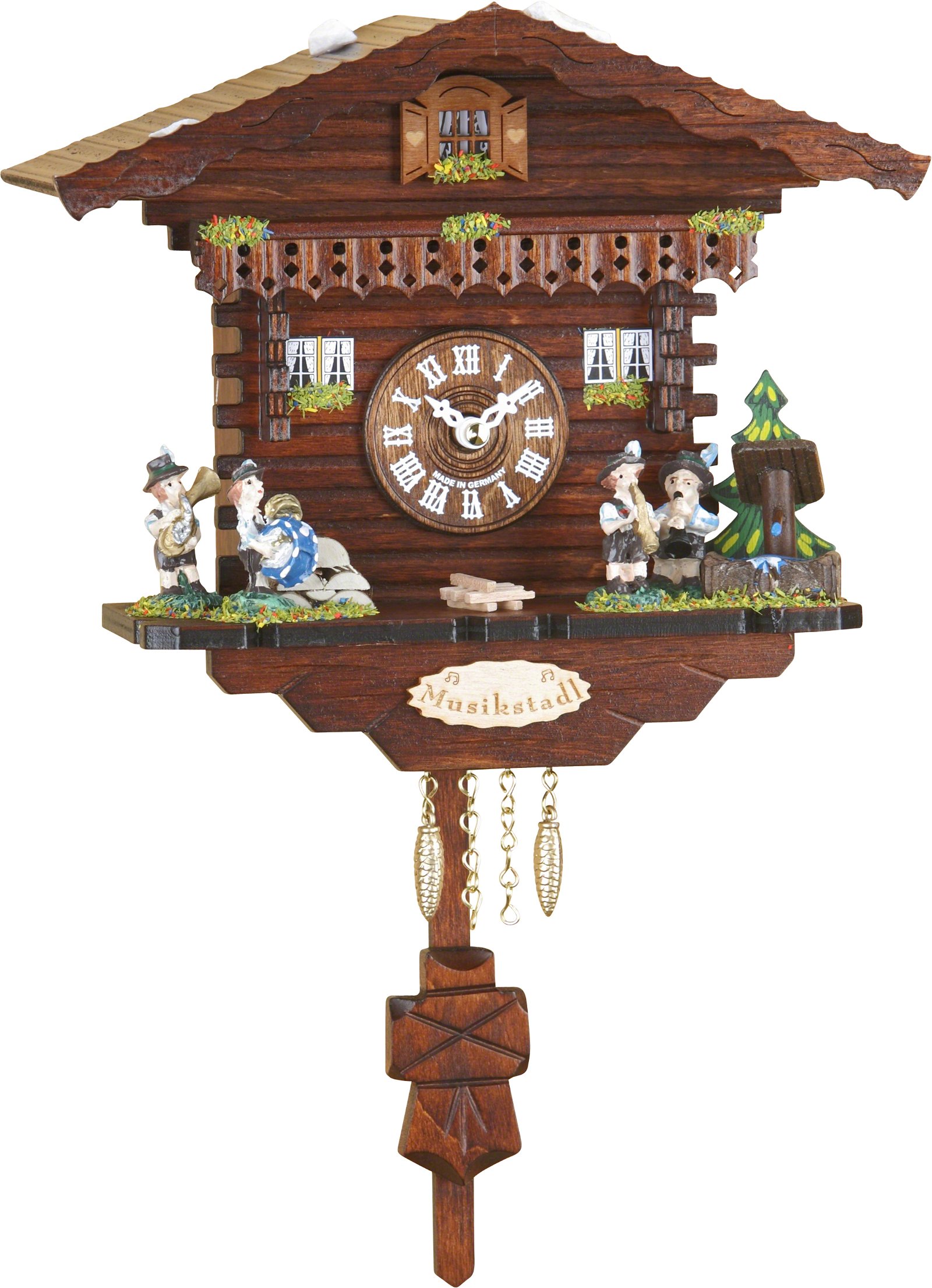 Cuckoo Clock Kuckulino Quartz-movement Black Forest Pendulum Clock-Style 17cm by Trenkle Uhren