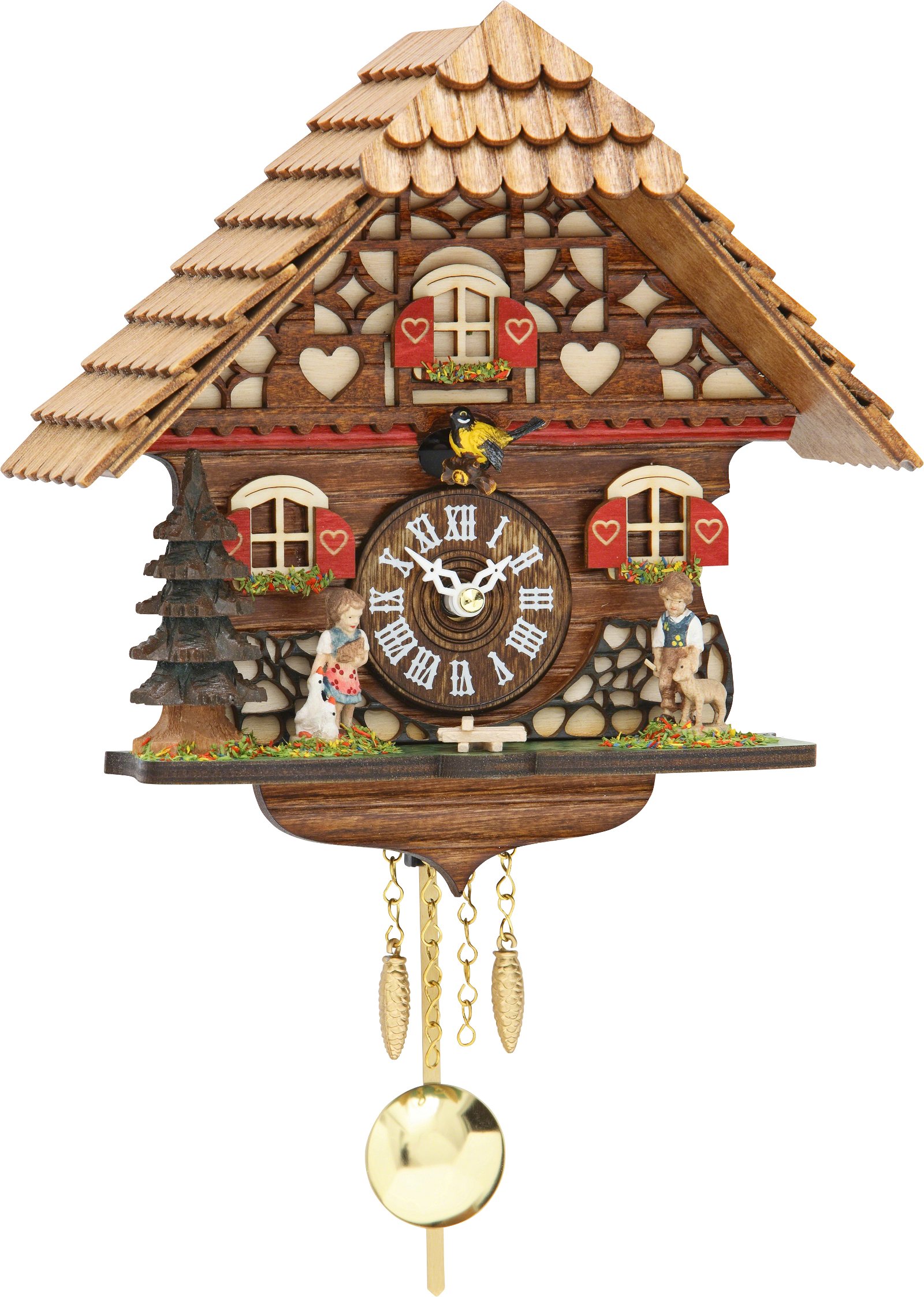 Cuckoo Clock Kuckulino Quartz-movement Black Forest Pendulum Clock-Style 19cm by Trenkle Uhren