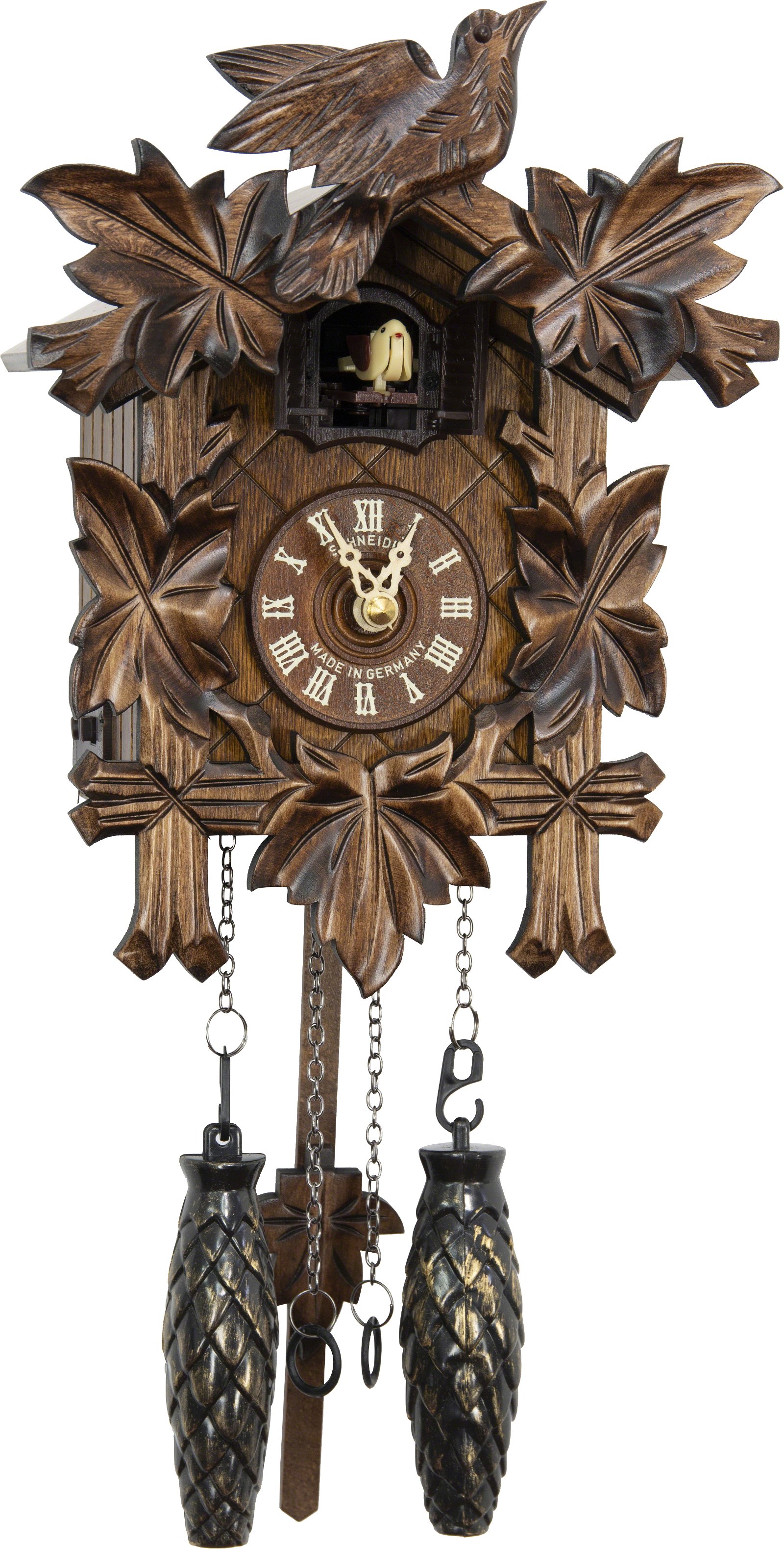Details about   Cuckoo Clock Quartz-movement Carved-Style 22cm Black Forest Style 