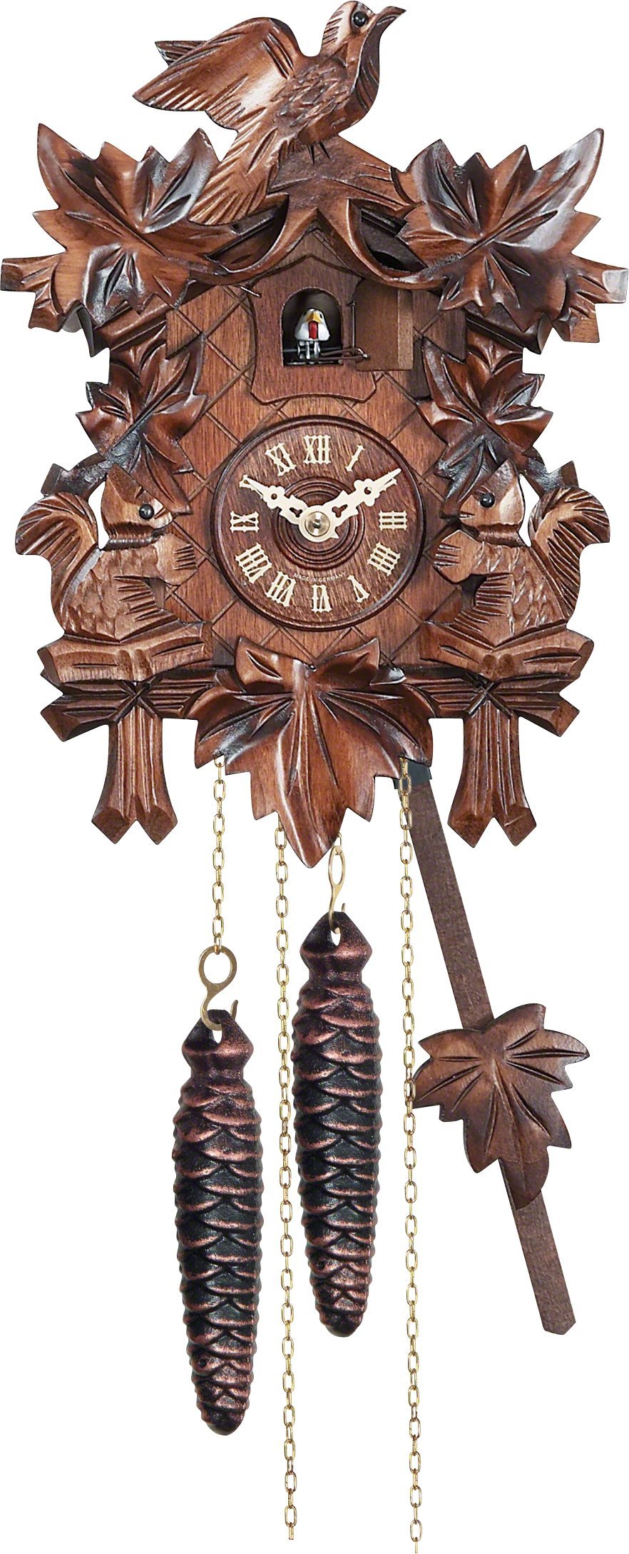 Cuckoo Clock Quartz-movement Carved-Style 23cm by Engstler