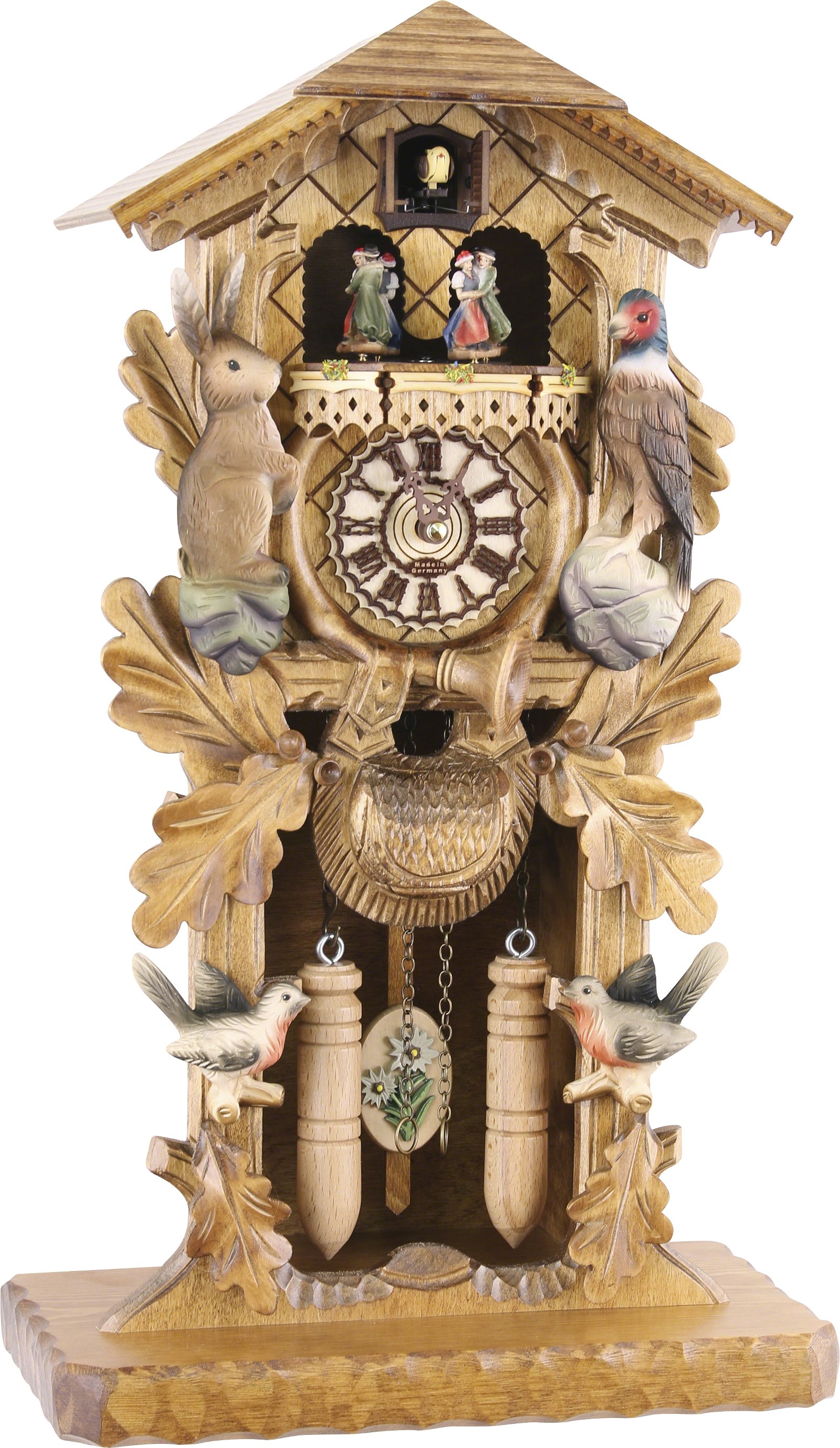 Cuckoo Clock Quartz-movement Carved-Style 53cm by Trenkle Uhren