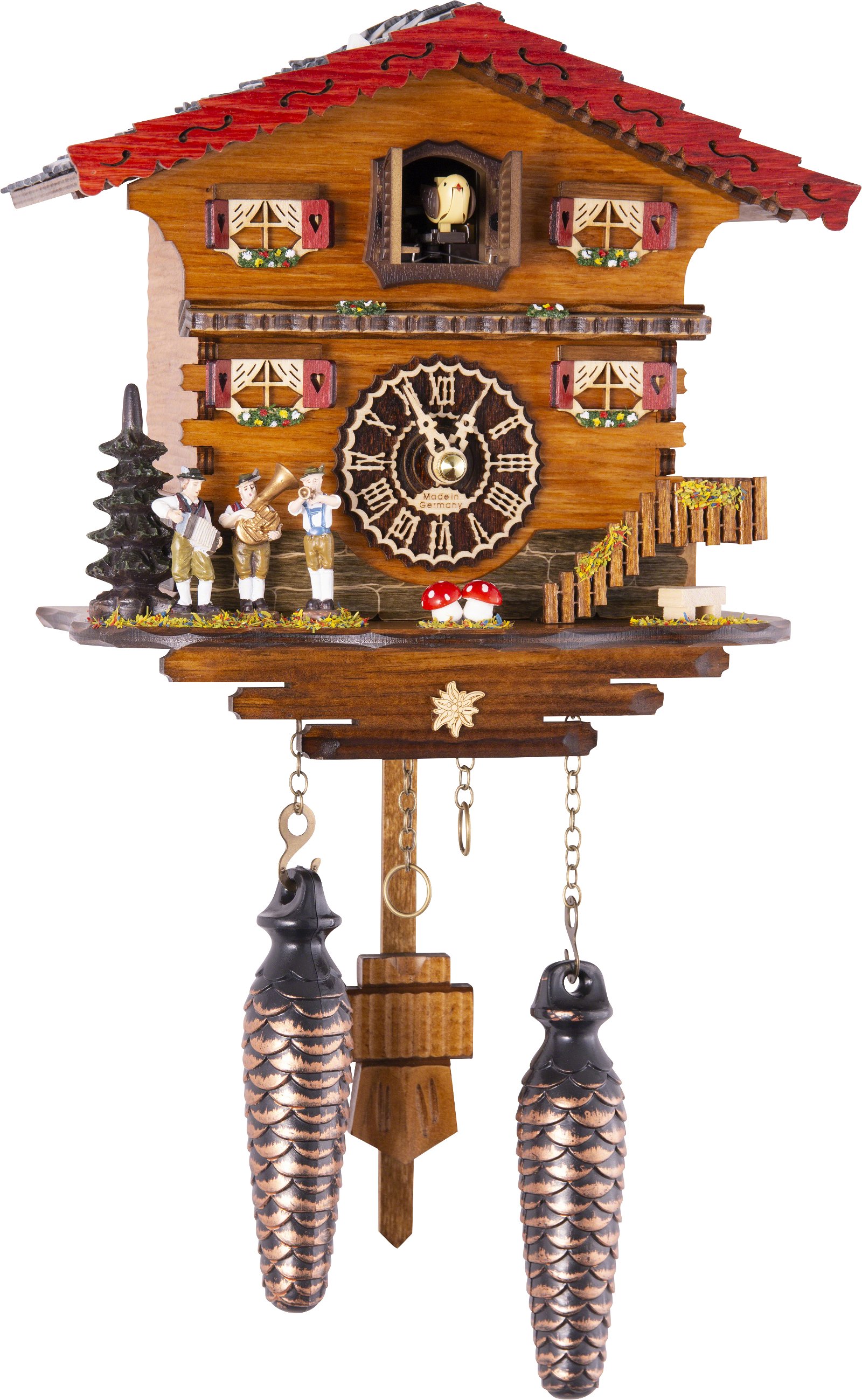 Cuckoo Clock Quartz-movement Chalet-Style 19cm by Trenkle Uhren