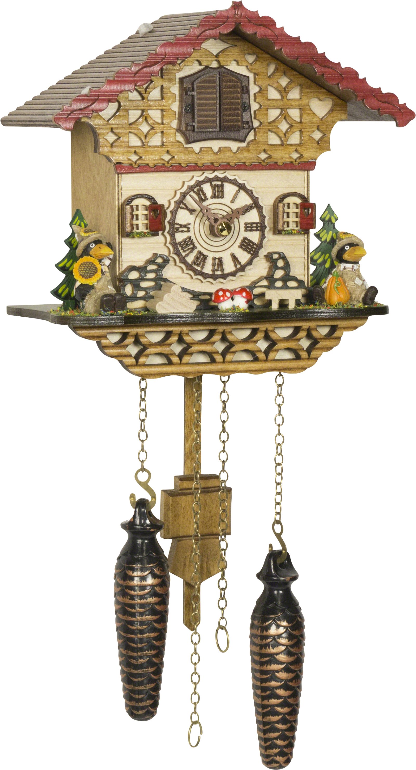 Cuckoo Clock Quartz-movement Chalet-Style 20cm by Trenkle Uhren