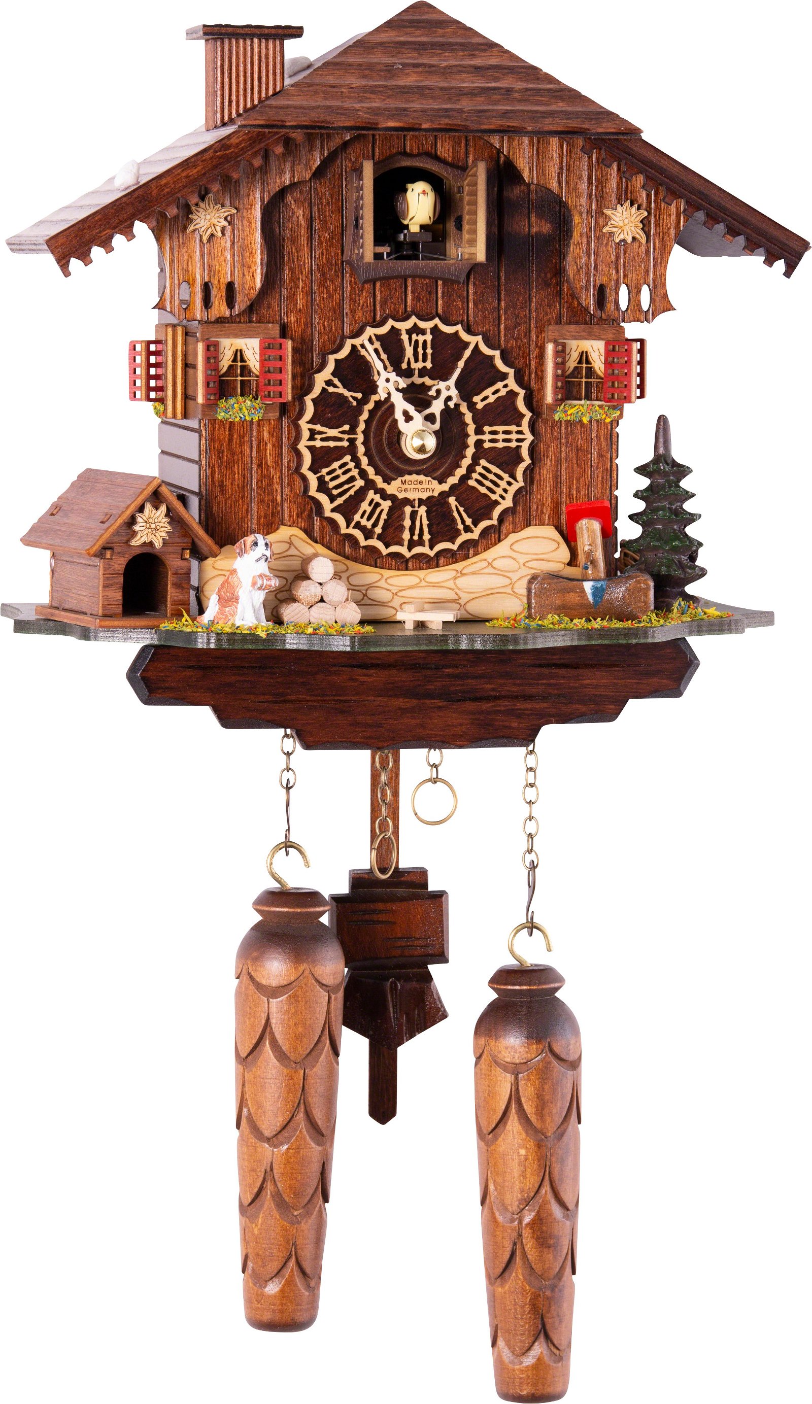 Cuckoo Clock Quartz-movement Chalet-Style 22cm by Trenkle Uhren