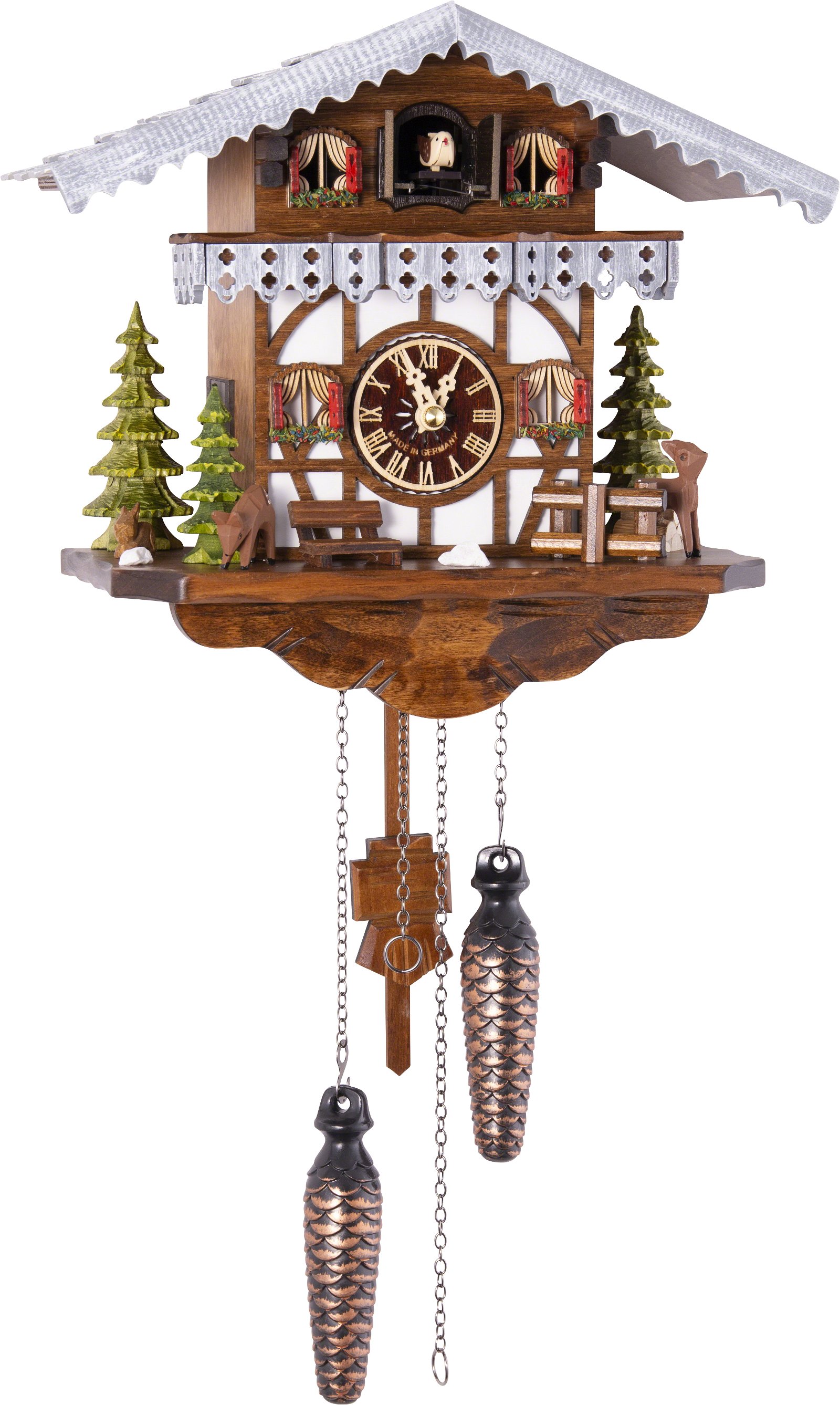 Cuckoo Clock Quartz-movement Chalet-Style 27cm by Engstler