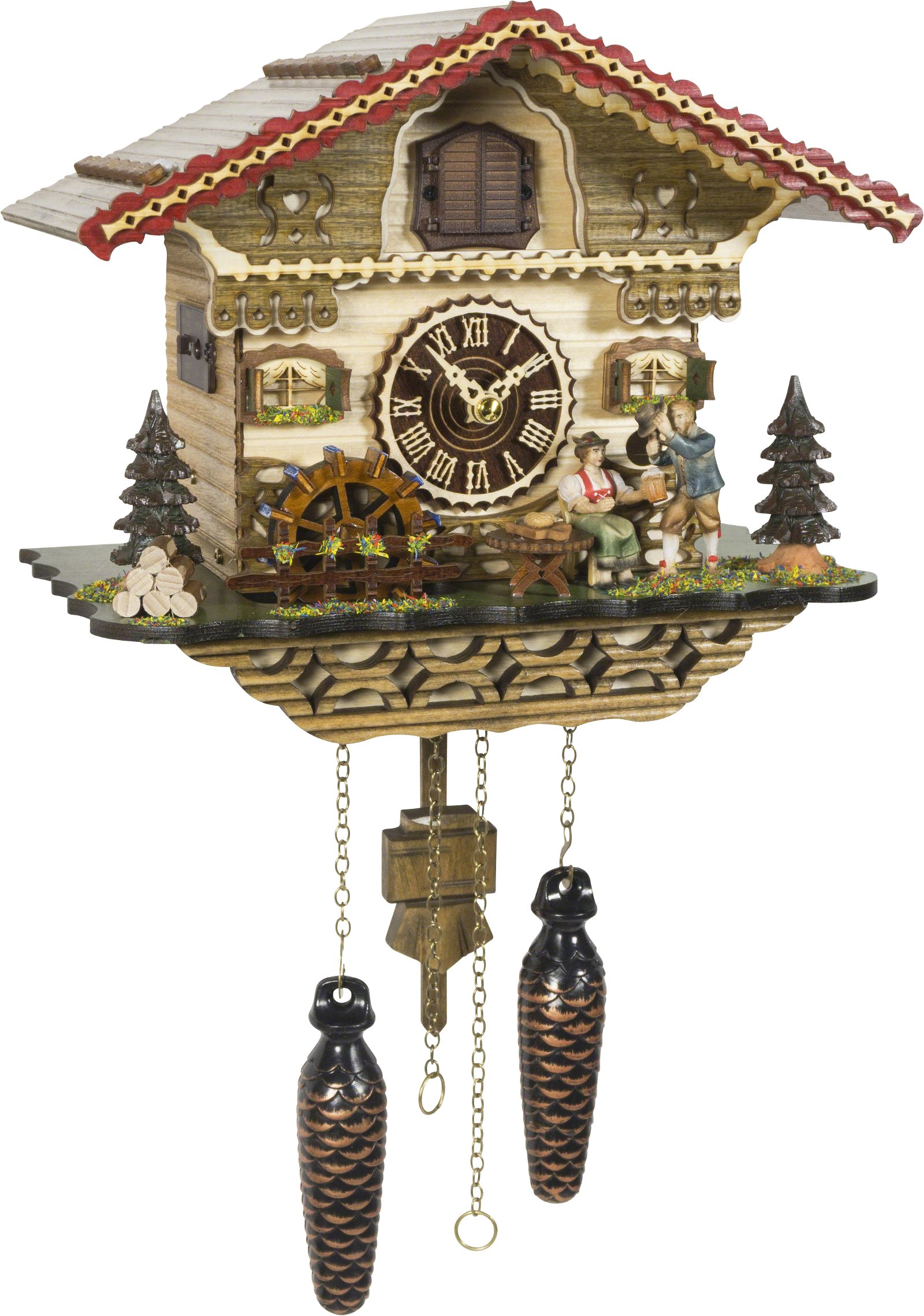 Cuckoo Clock Quartz-movement Chalet-Style 27cm by Trenkle Uhren