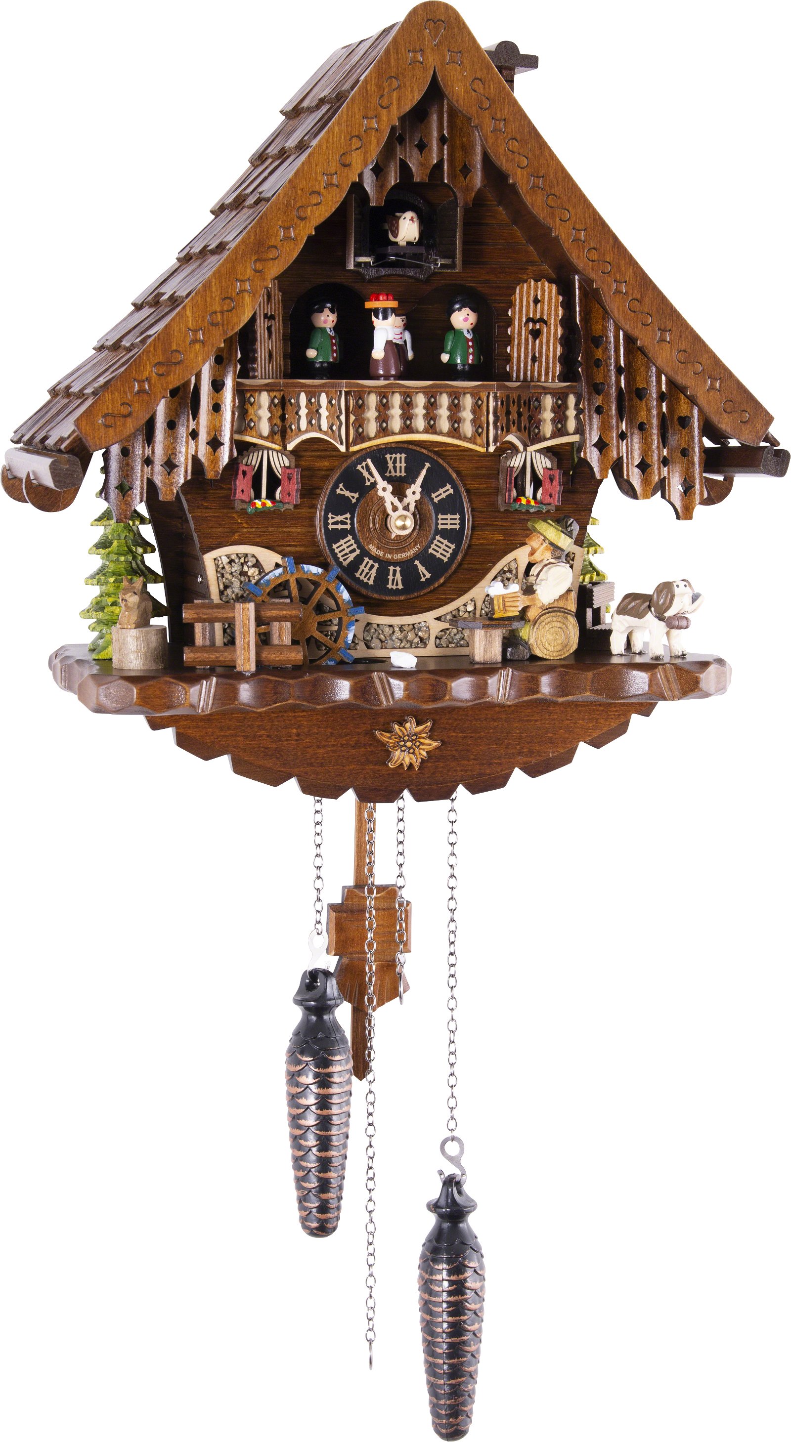Cuckoo Clock Quartz-movement Chalet-Style 34cm by Engstler