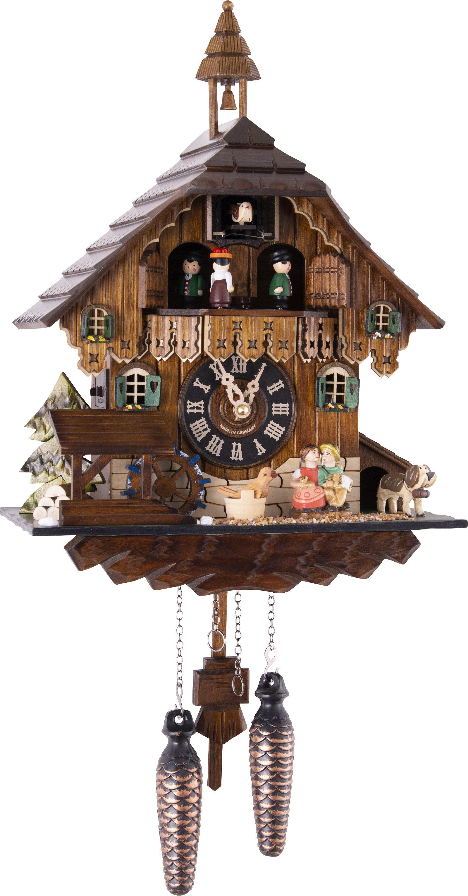 Cuckoo Clock Quartz-movement Chalet-Style 35cm by Engstler