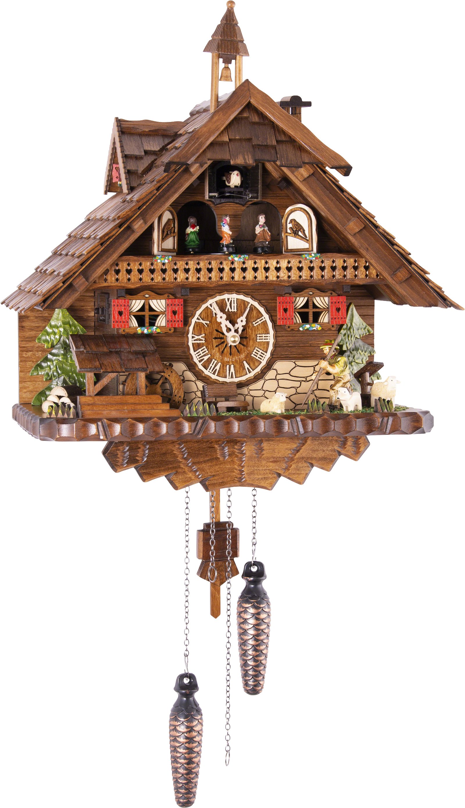 Cuckoo Clock Quartz-movement Chalet-Style 43cm by Engstler