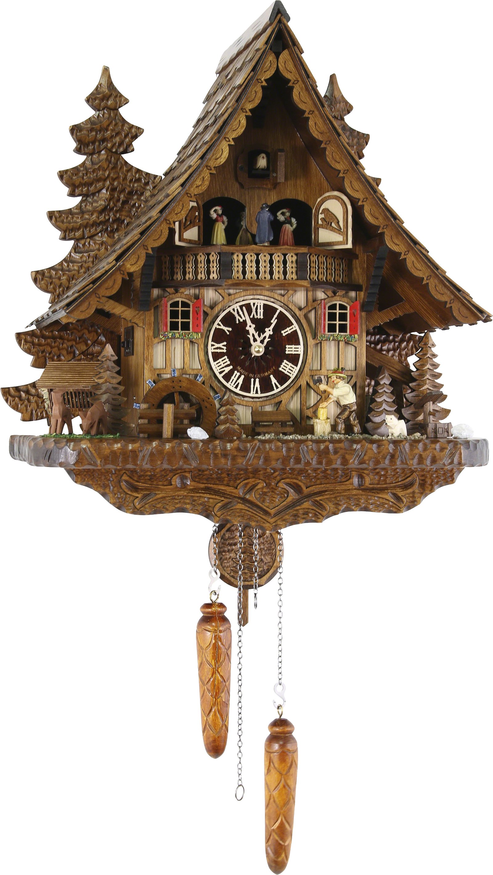 Cuckoo Clock Quartz-movement Chalet-Style 44cm by Engstler
